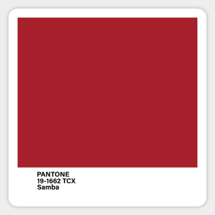 pantone 19-1662 TCX Samba Sticker